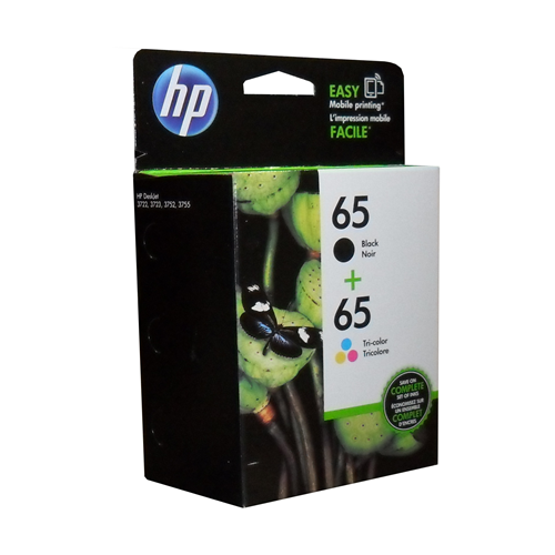 HP 65 Clr/Blk Ink Crtg Combo 2-Pack